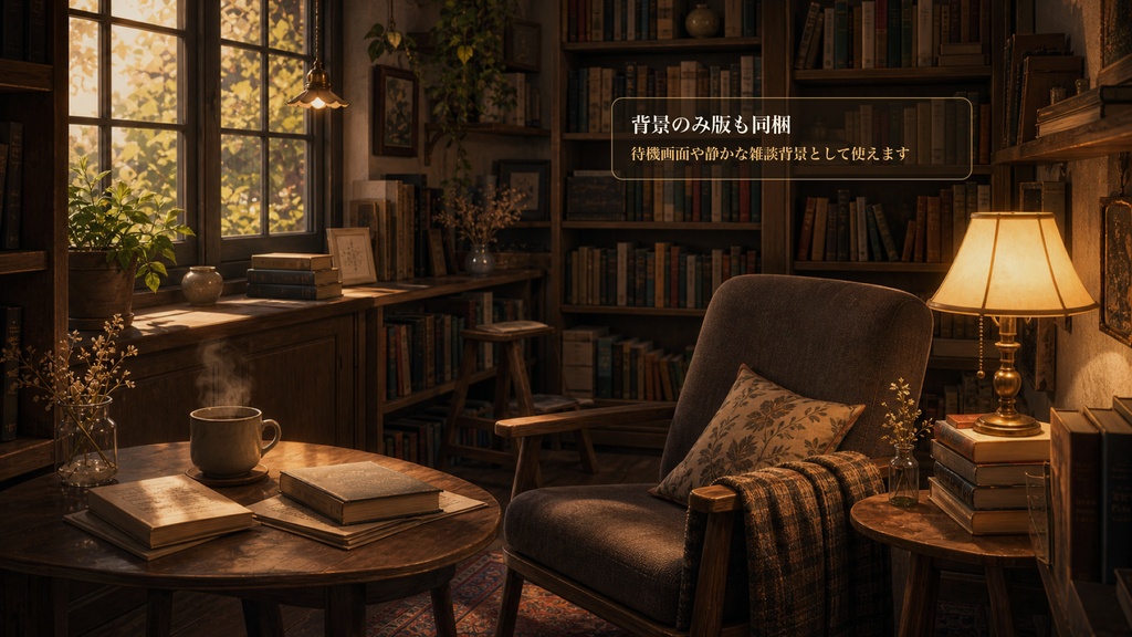 小さな本屋の読書席コメントオーバーレイ|OBS・わんコメ対応テンプレート