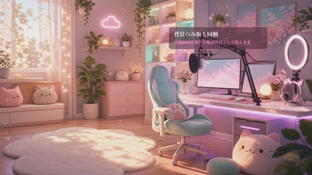 パステルVTuber配信部屋コメントオーバーレイ|OBS・わんコメ対応テンプレート