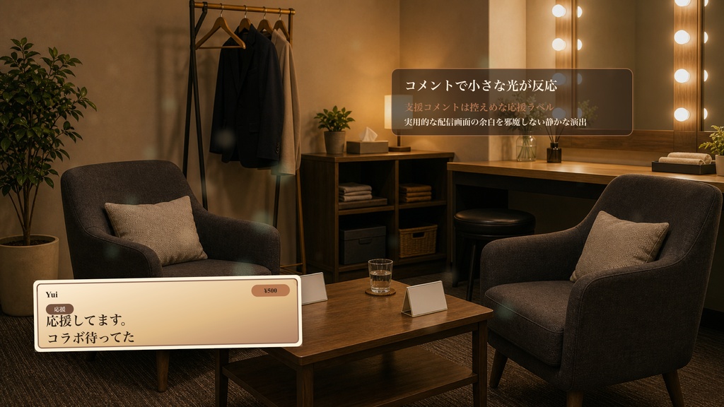 ゲスト控室コメントオーバーレイ|OBS・わんコメ対応テンプレート