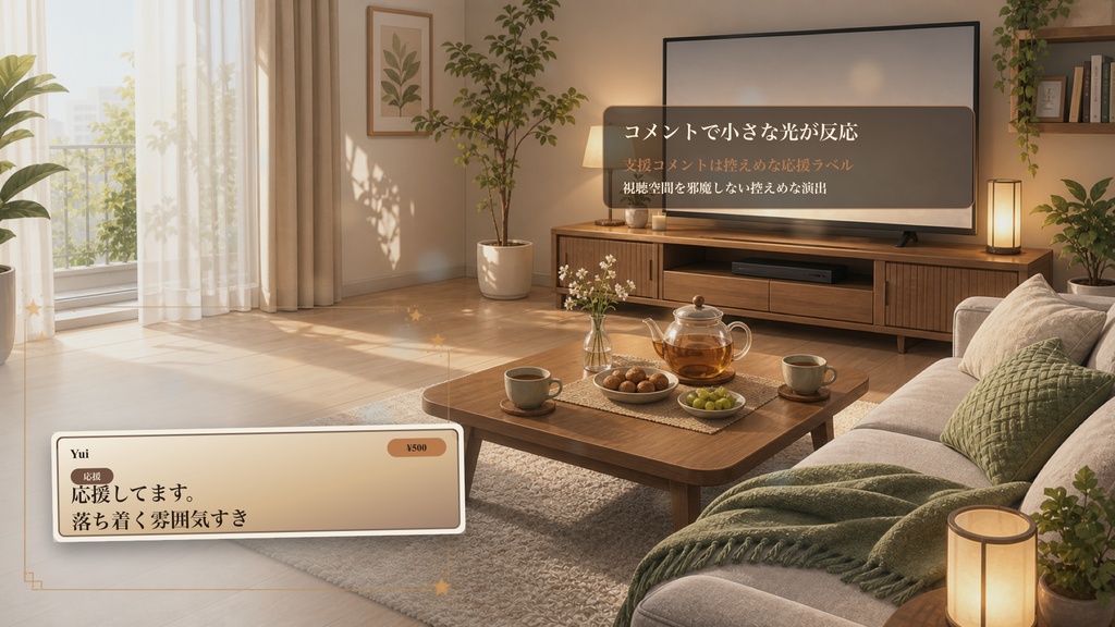 ドラマ視聴お茶テーブルコメントオーバーレイ|OBS・わんコメ対応テンプレート