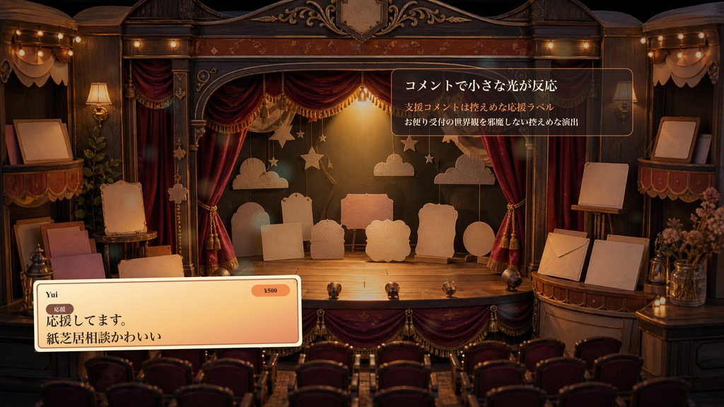 相談紙芝居シアターコメントオーバーレイ|OBS・わんコメ対応テンプレート