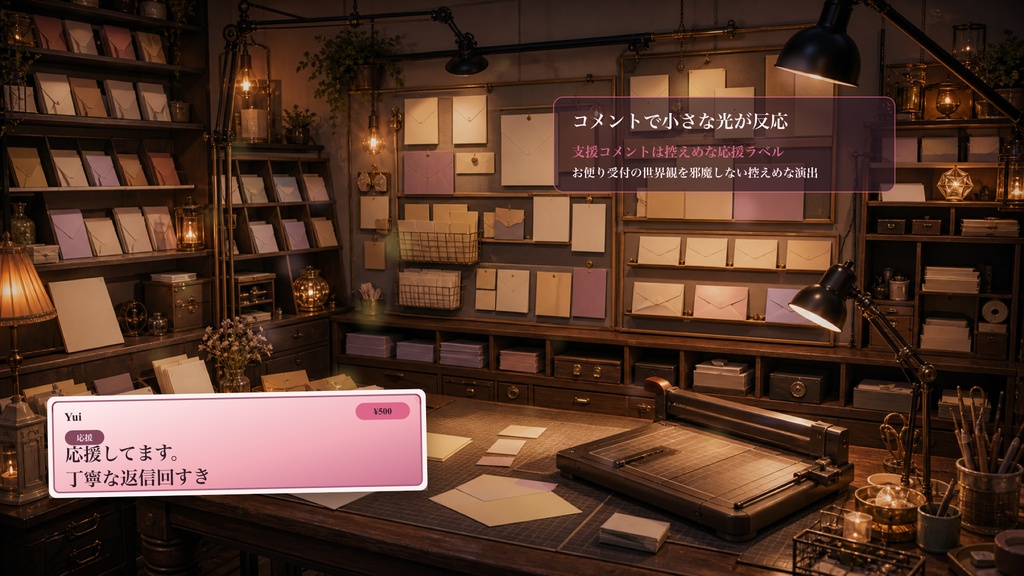 返信編集室コメントオーバーレイ|OBS・わんコメ対応テンプレート