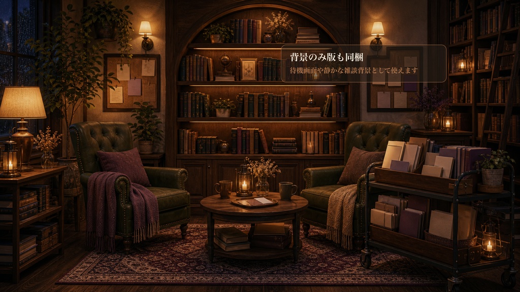 ふたり読書会アルコーブコメントオーバーレイ|OBS・わんコメ対応テンプレート