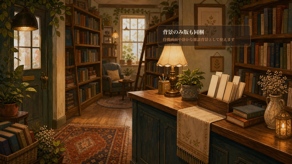 本屋フロント初見歓迎コメントオーバーレイ|OBS・わんコメ対応テンプレート