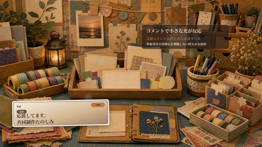 共同制作ワークショップ参加型コメントオーバーレイ|OBS・わんコメ対応テンプレート