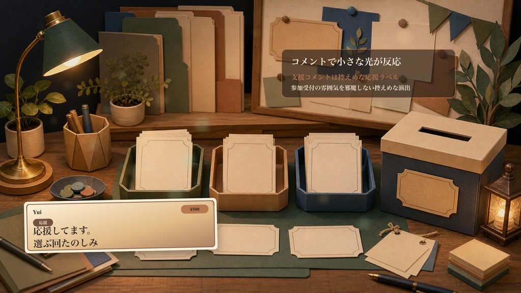 投票カード参加型テーブルコメントオーバーレイ|OBS・わんコメ対応テンプレート