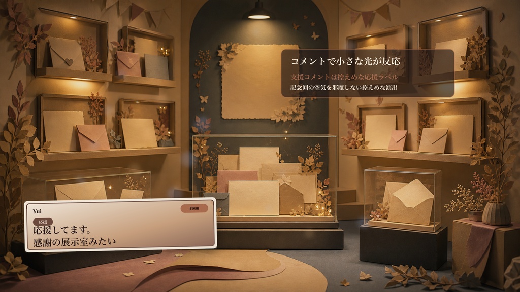ファンレター展示室コメントオーバーレイ|OBS・わんコメ対応テンプレート