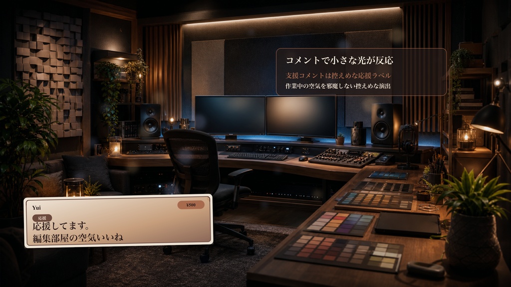 静かな編集ベイコメントオーバーレイ|OBS・わんコメ対応テンプレート