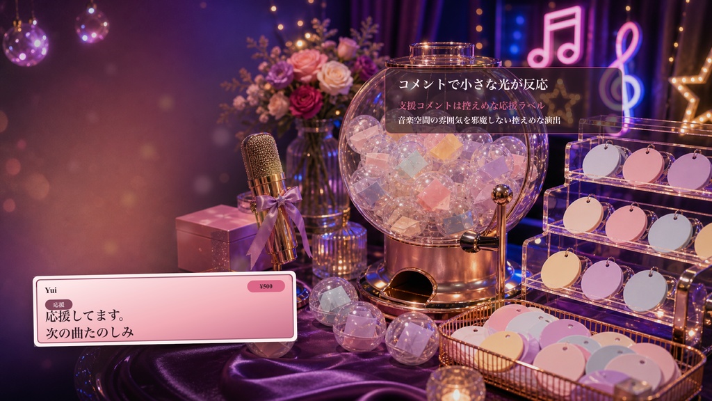 歌リクエストカプセルカウンターコメントオーバーレイ|OBS・わんコメ対応テンプレート
