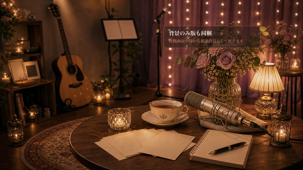 歌枠アフターお茶テーブルコメントオーバーレイ|OBS・わんコメ対応テンプレート
