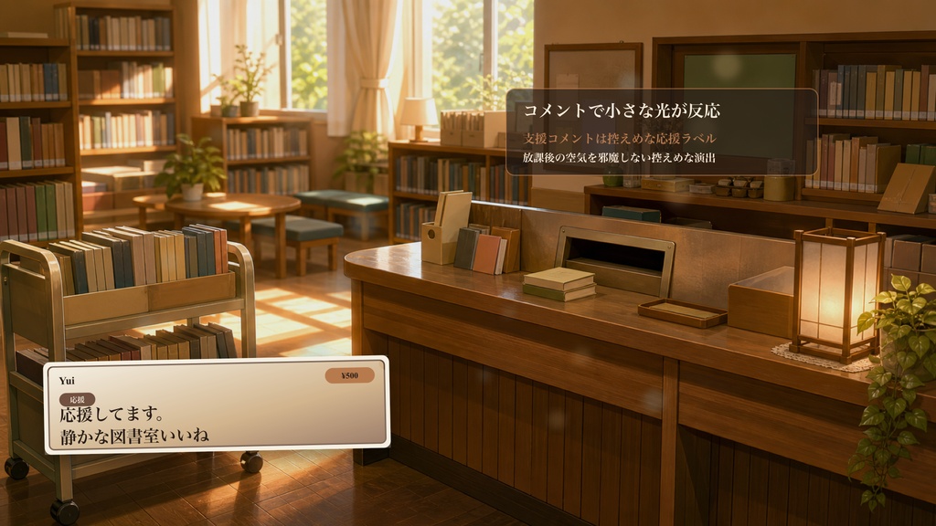 学校図書室返却カウンターコメントオーバーレイ|OBS・わんコメ対応テンプレート