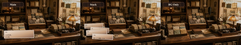 まちの写真プリント店デスクコメントオーバーレイ|OBS・わんコメ対応テンプレート