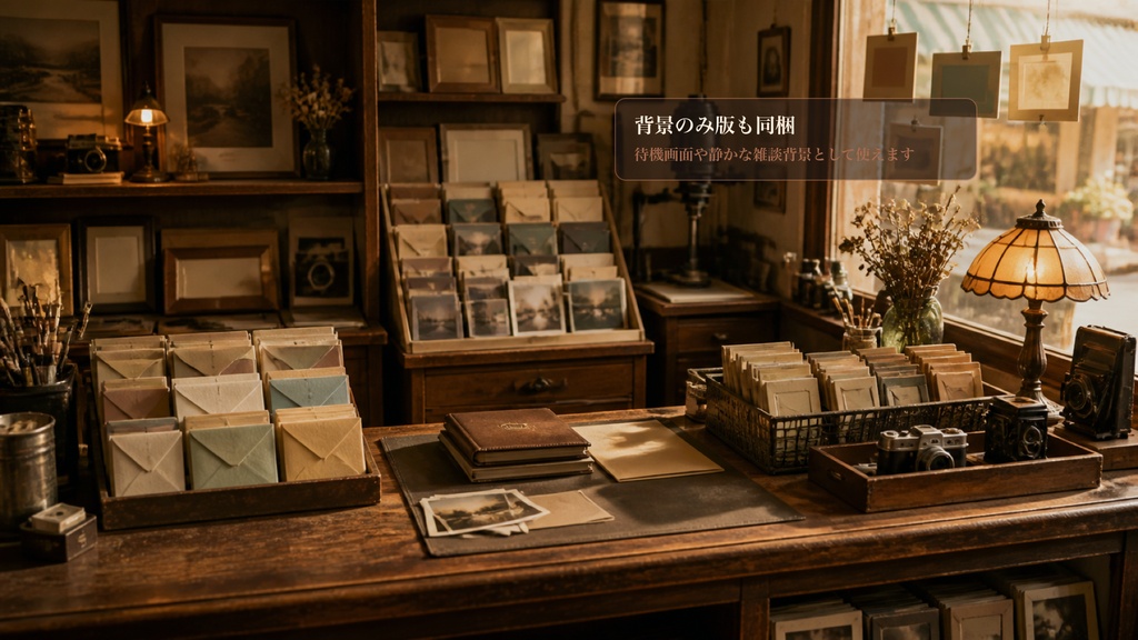 まちの写真プリント店デスクコメントオーバーレイ|OBS・わんコメ対応テンプレート