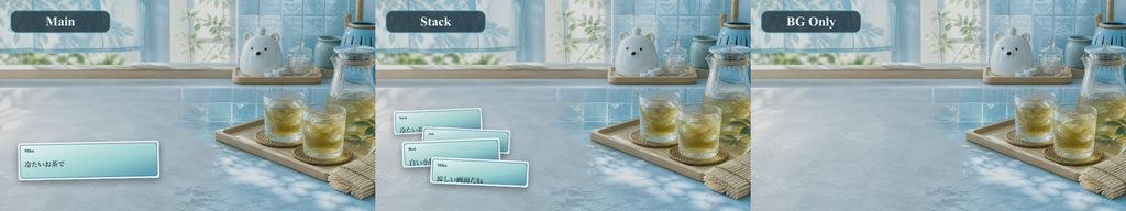 シロクマ冷茶カウンターコメントオーバーレイ|OBS・わんコメ対応テンプレート