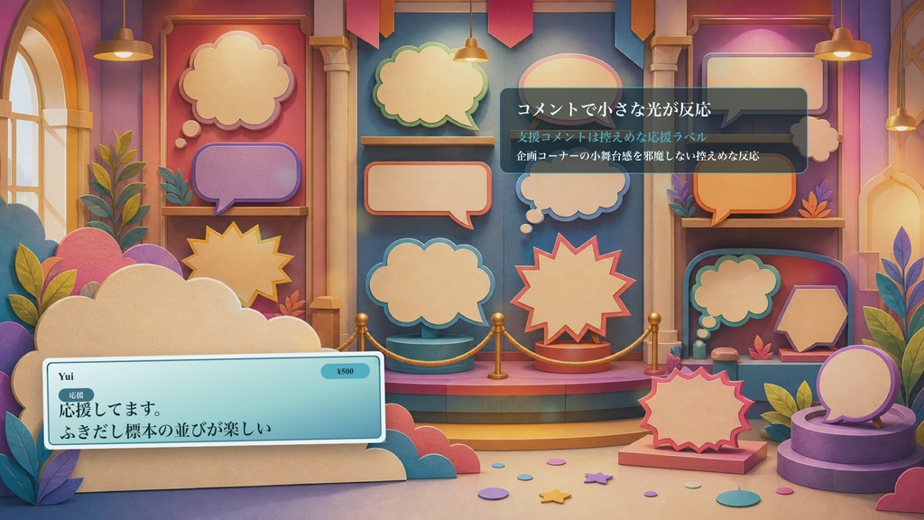 ふきだし標本ギャラリーコメントオーバーレイ|OBS・わんコメ対応テンプレート