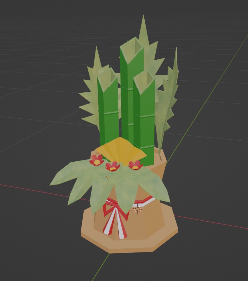 鏡餅/門松【ローポリ】