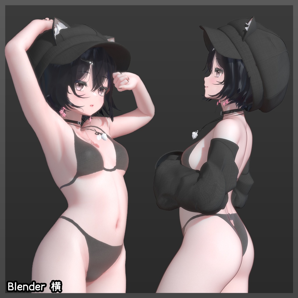 キャラクター素体 v11.2 「クロモジ」【Blender VRChat】