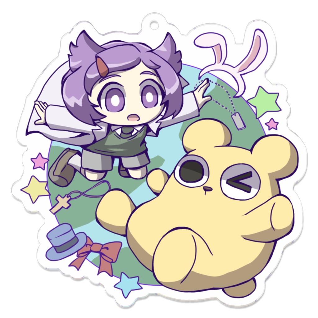夢探偵クマノブくんアクリルキーホルダー
