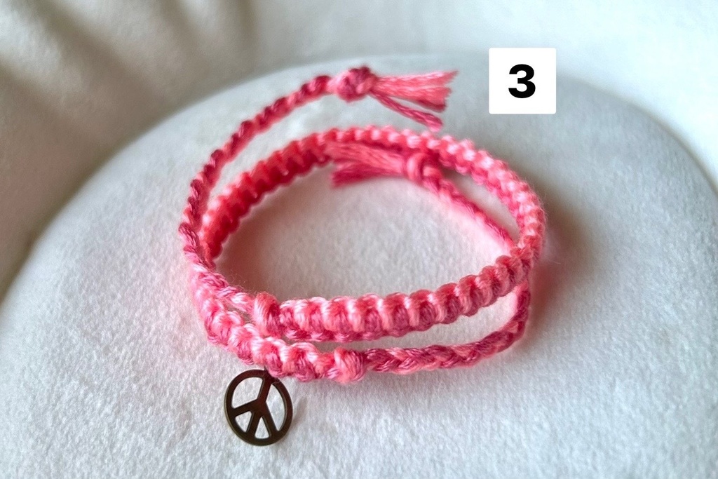 2連もkawaiiiミサンガ(手首)【💛🧡🩷❤️💜🤎】