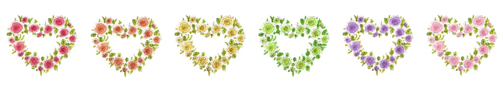 バラのハートリース マスキングテープ