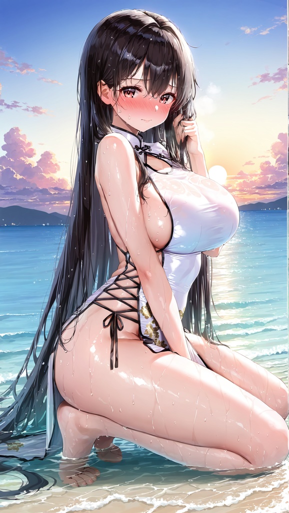 サイドオープンチャイナドレスお姉さん01