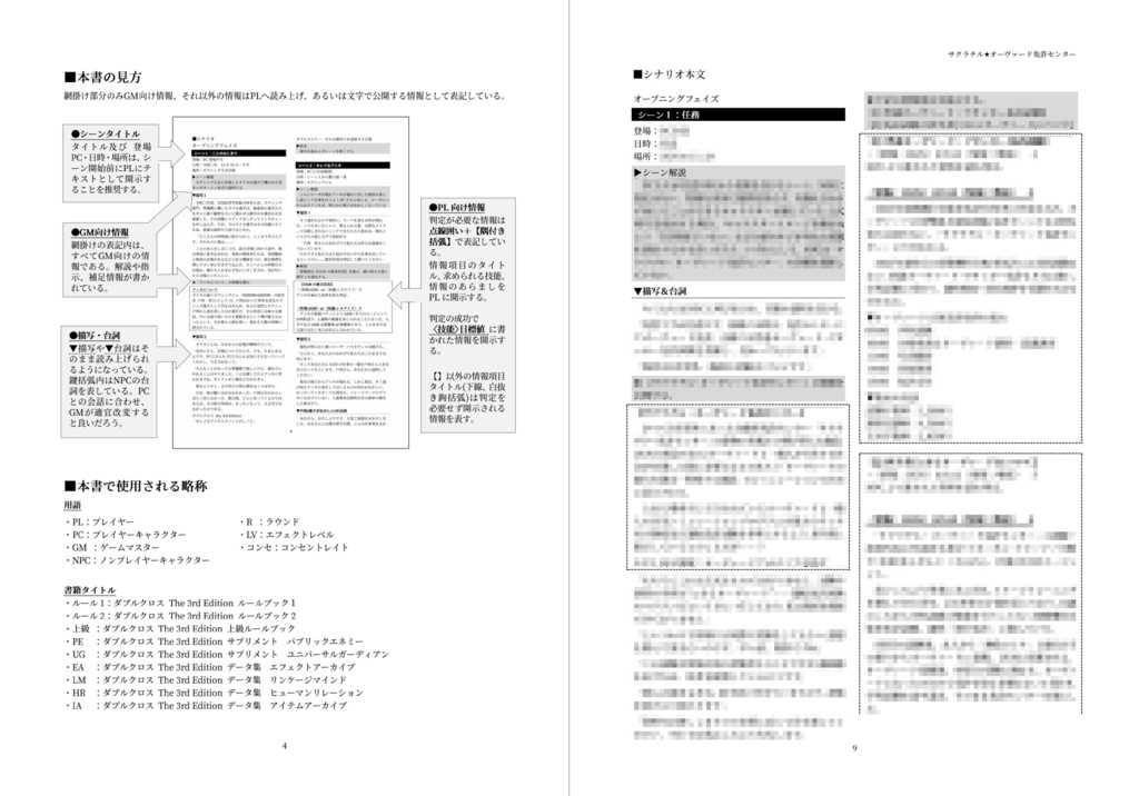【DX3rd】書籍「継続と四季」【同人シナリオ集