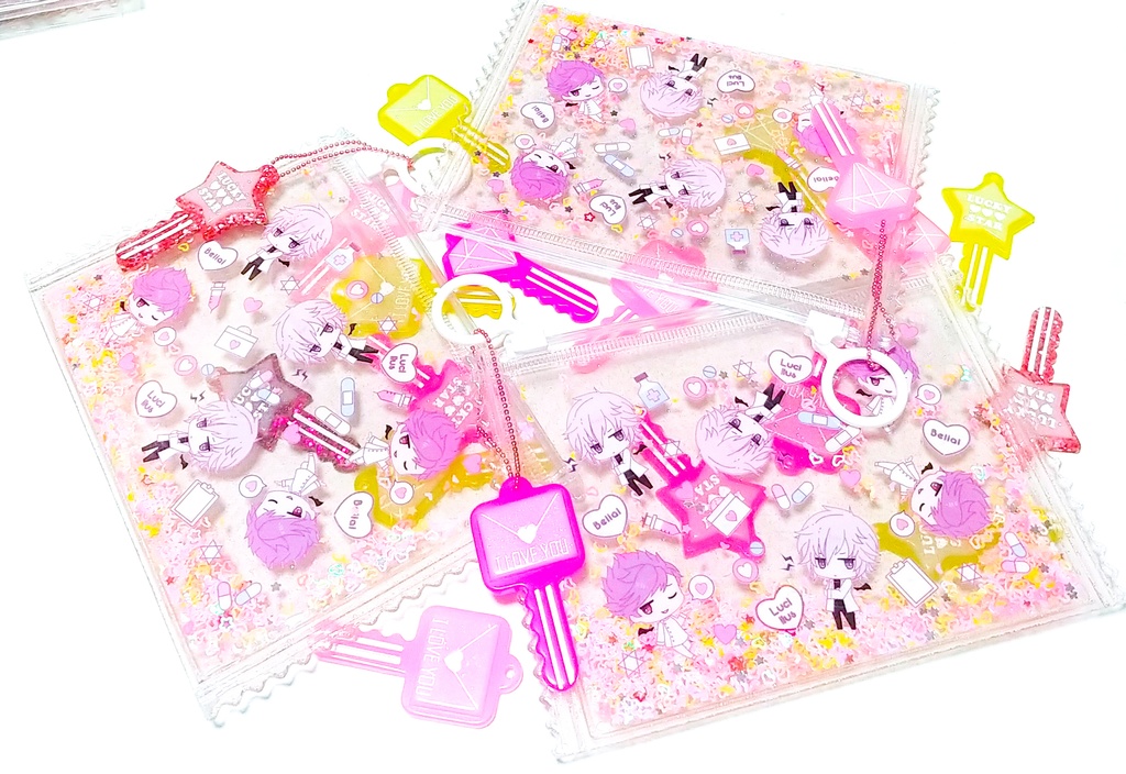 ルシファー&ベリアル◇ラメグリッターポーチ◇グラブル