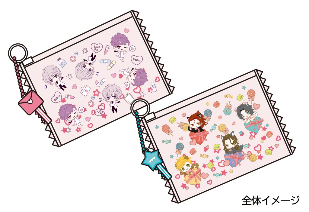 ルシファー&ベリアル◇ラメグリッターポーチ◇グラブル