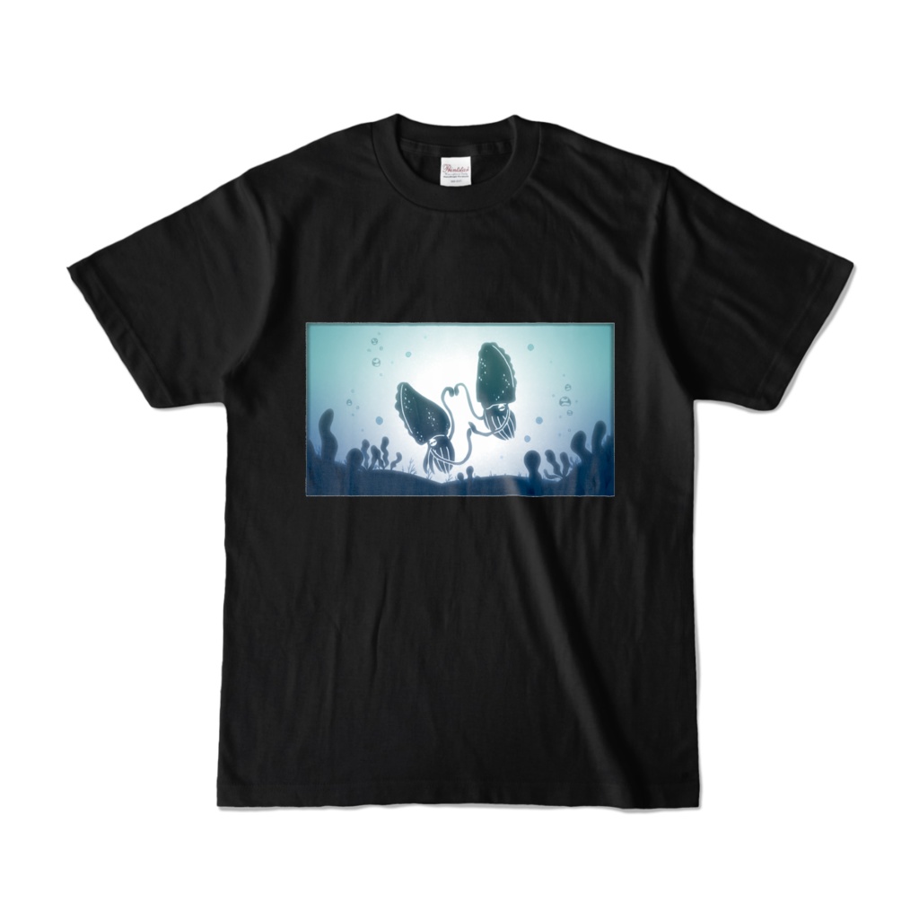 「イカになって」Tシャツ（黒）