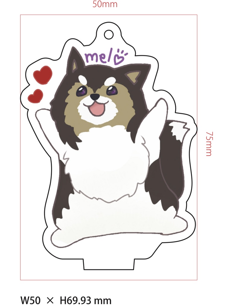 ⚠️注文締め切りました  めるちゃん台座付きアクリルキーホルダー