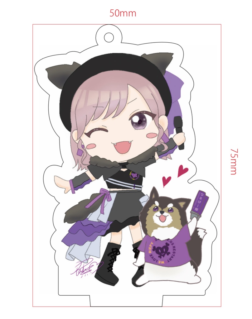 (SOLD OUT)新作りえめるちゃん台座付きアクキー🐾