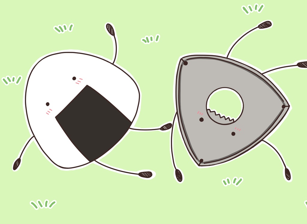 転がるおにぎりエンジン マスキングテープ