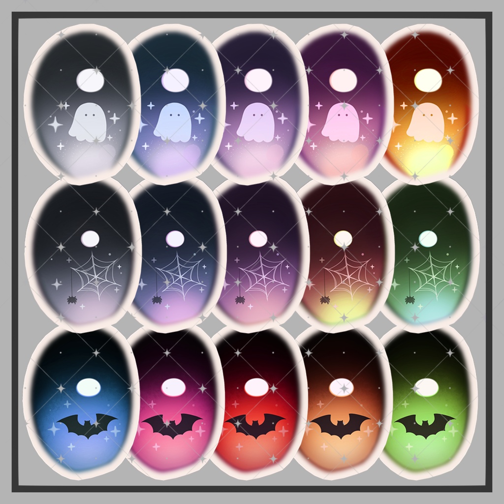 【FREE / キプフェル対応】Halloween Eye Texture|3種×5カラー