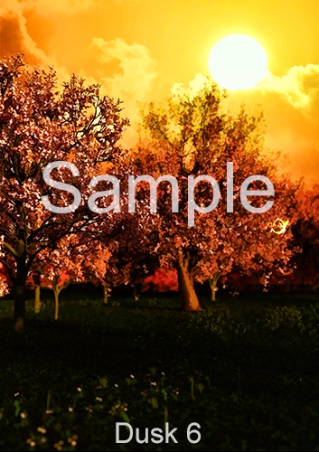 CG背景素材集(水彩スタイル)桜シリーズ-1(8Kピクセル、フルHDサイズ)