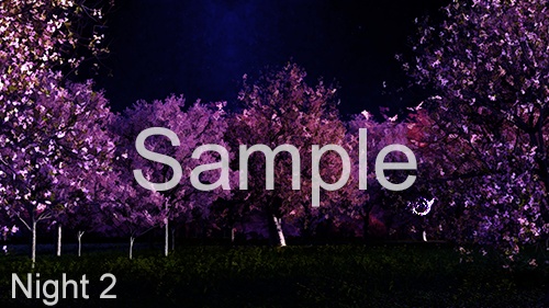 CG背景素材集(水彩スタイル)桜シリーズ-1(8Kピクセル、フルHDサイズ)