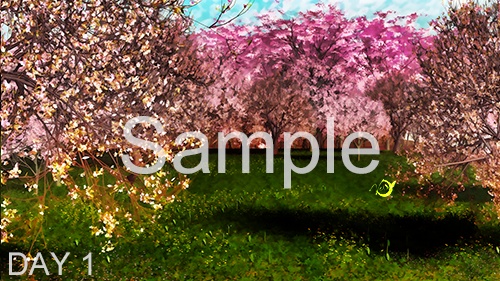 CG背景素材集(水彩スタイル)桜シリーズ-1(2Kピクセル、HDサイズ)