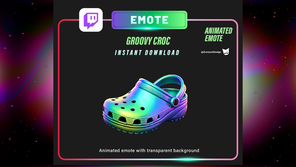 Groovy Shoe – Animated Twitch & VTuber Emote 👟🪩 グルーヴィー・シュー – アニメーションTwitch & VTuberエモート 👟🪩