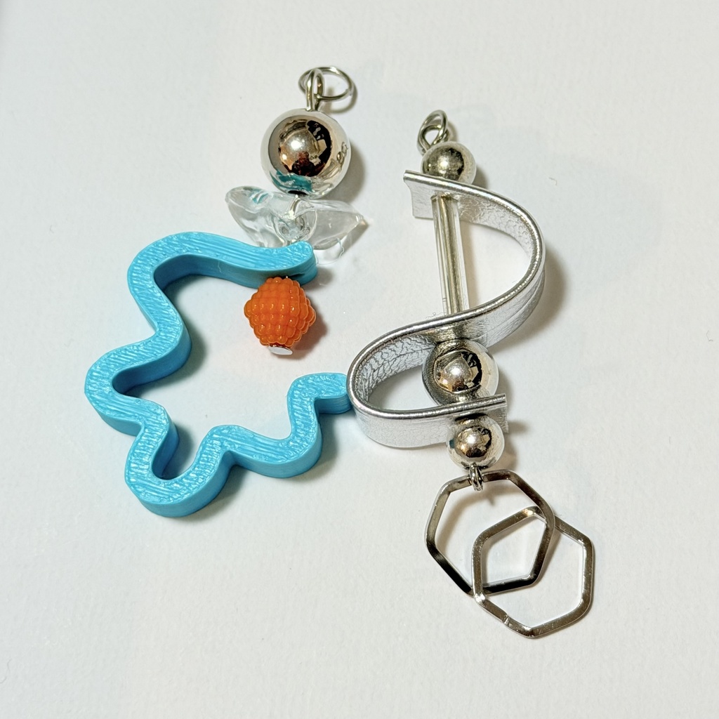 スカイブルーシルバーピアスイヤリング