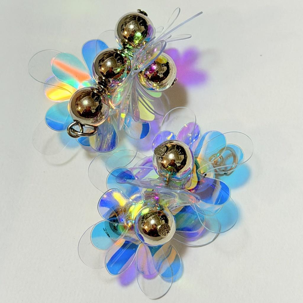 オーロラフラワーピアスイヤリング