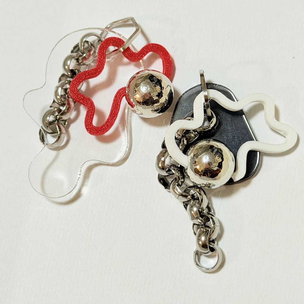 チェーンクリアピアスイヤリング