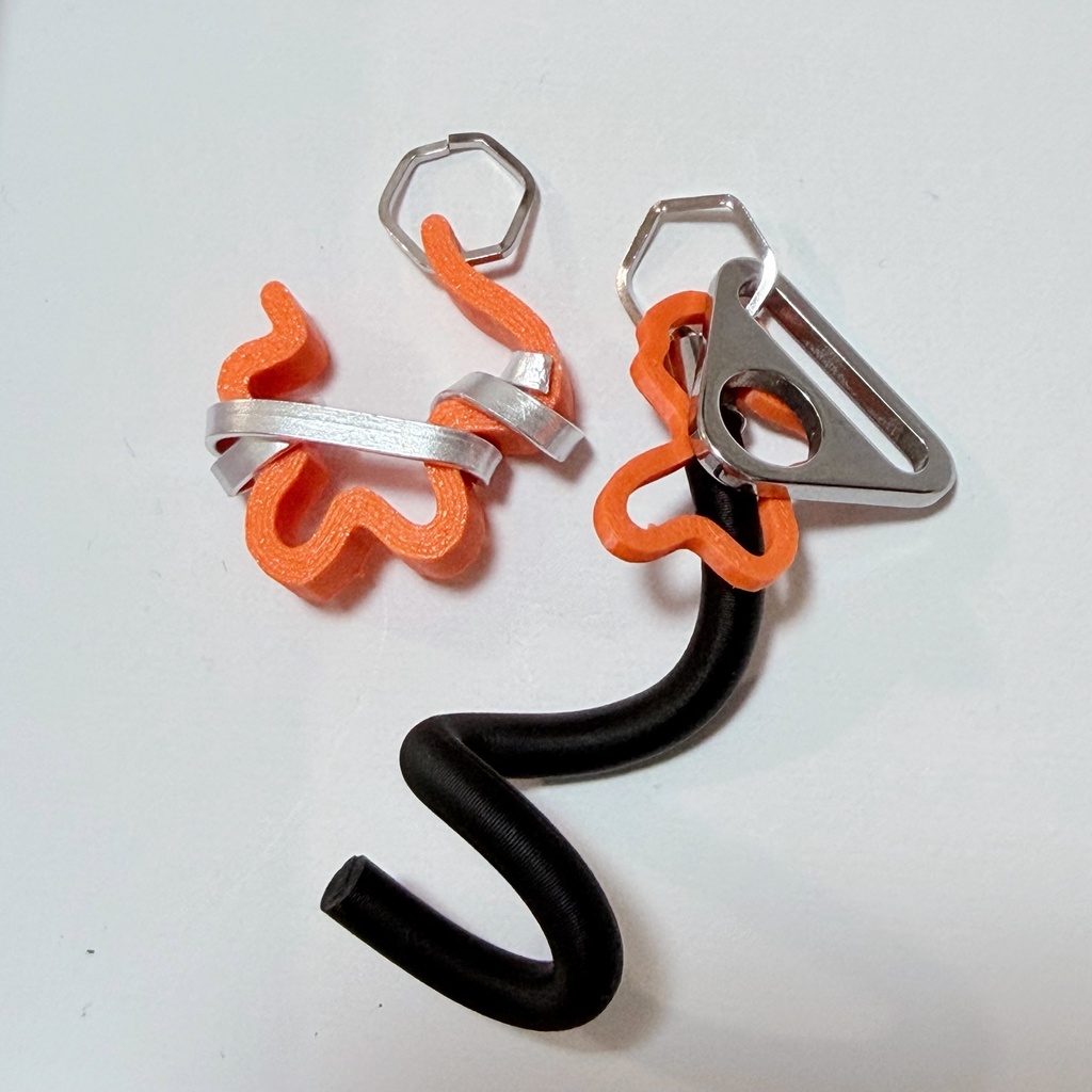 オレンジイヤリングピアス