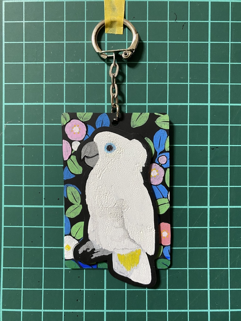 手書きキーホルダー　花柄②　