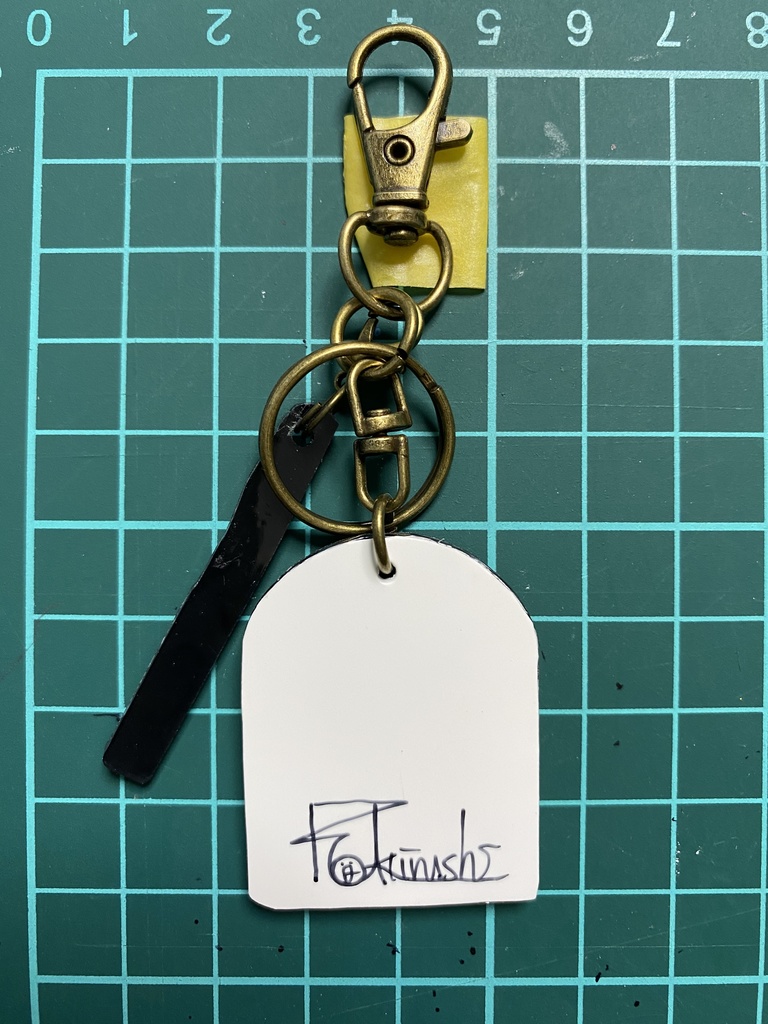 手書き文鳥ナスカンキーホルダー