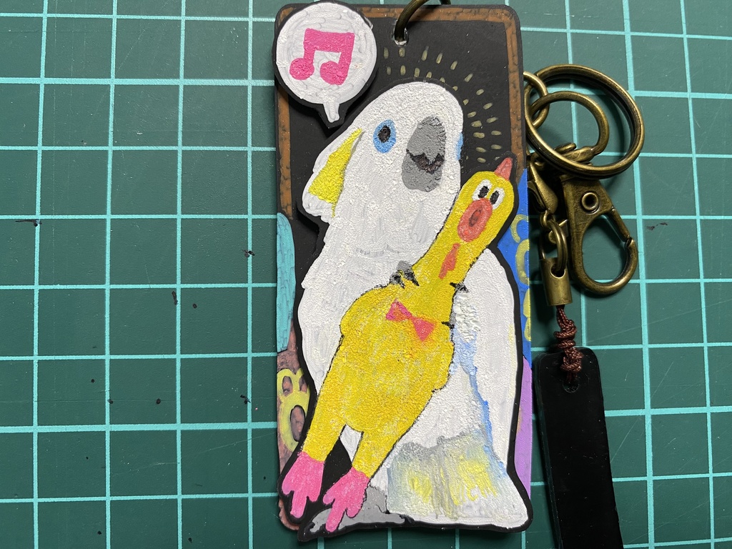 手書きデカーダックキーホルダー