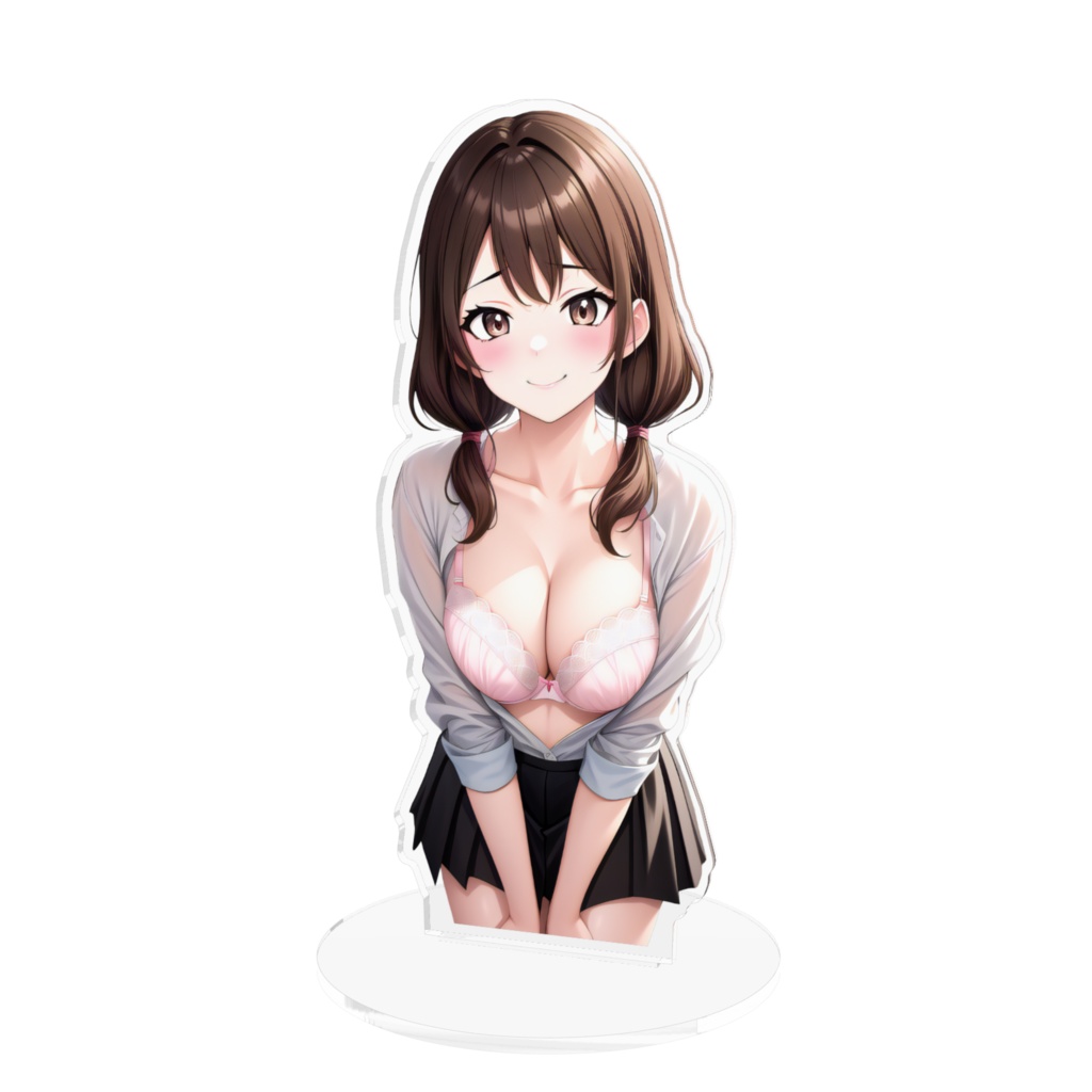 制服ローツインテちゃん谷間アクリルフィギュア(大)