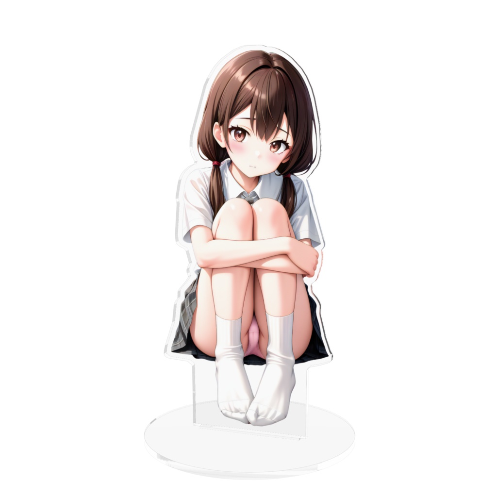 制服ローツインテちゃん体育座りアクリルフィギュア(大)