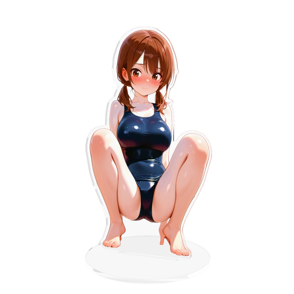 スク水股開きローツインテちゃんアクリルフィギュア(大)