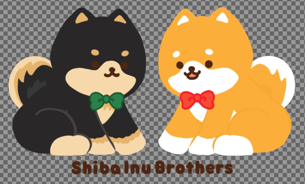 柴犬兄弟のアクリルキーホルダー