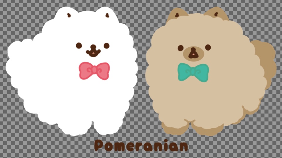 ポメラニアンのアクリルキーホルダー