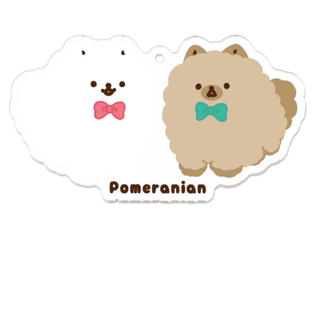 ポメラニアンのアクリルキーホルダー